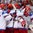 MINSK, BELARUS - MAY 24: Team Russia celebrates after defeating Team Sweden 3-1 during semifinal round action at the 2014 IIHF Ice Hockey World Championship. (Photo by Richard Wolowicz/HHOF-IIHF Images)
